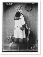 Historic Framed Print, Miss Dupont (in Ermine trimmed coat),  17-7/8" x 21-7/8"