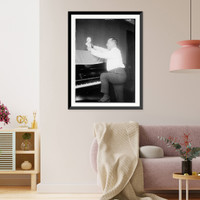 Historic Framed Print, J.C. Smith at piano,  17-7/8" x 21-7/8"