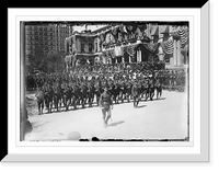 Historic Framed Print, Olympic Athletes Parade, 12th regiment marching before City Hall, New York,  17-7/8" x 21-7/8"