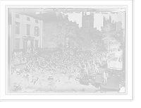 Historic Framed Print, Labor Day Parade, marchers of the Theatrical Union, New York,  17-7/8" x 21-7/8"