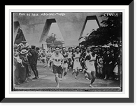 Historic Framed Print, End of race-Nagasaki-Tokyo,  17-7/8" x 21-7/8"