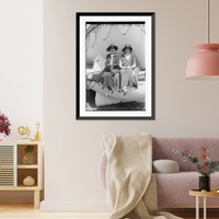 Historic Framed Print, Mae and Shirly Kellogg,  17-7/8" x 21-7/8"