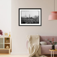 Historic Framed Print, Protest meeting in Berlin, 1923,  17-7/8" x 21-7/8"