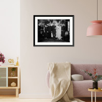 Historic Framed Print, Galli - Curci and family (with Mrs. Schipa, Fr. Gracci, Ruffo and Schipa) - 2,  17-7/8" x 21-7/8"