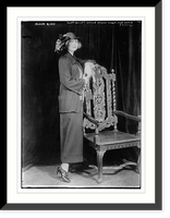 Miss Allyn King wearing 3 - piece suit, separate soutache braided silk crepe blouse, Antique Wall Art