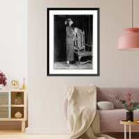 Miss Allyn King wearing 3 - piece suit, separate soutache braided silk crepe blouse, Antique Wall Art