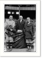 Yanks' Leslie A. (Bullet Joe) Bush - Pres. Harding - Senator's Walter Johnson, 4/24/23, Vintage Poster