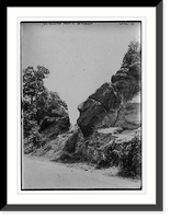Geo. Wash. profile, Bethlehem, natural rock formation, Antique Print