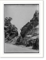 Geo. Wash. profile, Bethlehem, natural rock formation, Antique Print