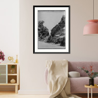Geo. Wash. profile, Bethlehem, natural rock formation, Antique Print