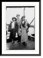 Historic Framed Print, Chas. Cahier, wife and Dagmar,  17-7/8" x 21-7/8"