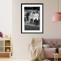 Historic Framed Print, Meusel, Emil F. "Irish" (Giants) & Bob Meusel (Yankees), 10/10/1923,  17-7/8" x 21-7/8"