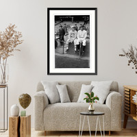 Historic Framed Print, Meusel, Emil F. "Irish" (Giants) & Bob Meusel (Yankees), 10/10/1923,  17-7/8" x 21-7/8"