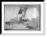 Historic Framed Print, Balloon race, American balloon "Conqueror" rising , Berlin,  17-7/8" x 21-7/8"