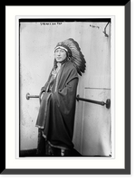 Historic Framed Print, Strikes on Top Am, Indian Chief,  17-7/8" x 21-7/8"