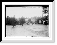 Historic Framed Print, Vanderbilt Cup Auto Race, Foxhall Keene and crowd on track,  17-7/8" x 21-7/8"