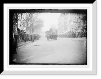 Historic Framed Print, Fire Dept. Exhibition, fire engine, New York,  17-7/8" x 21-7/8"