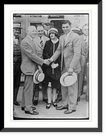 Historic Framed Print, Jack Dempsey with Mayor Kendrick,  17-7/8" x 21-7/8"