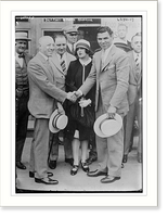 Historic Framed Print, Jack Dempsey with Mayor Kendrick,  17-7/8" x 21-7/8"