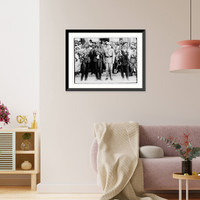 Historic Framed Print, Col. Douglas C. McDougal & Haiti rifle team,  17-7/8" x 21-7/8"