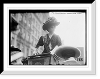 Historic Framed Print, Suffragette Mrs. Sophia Loebinger speaking before City Hall, New York,  17-7/8" x 21-7/8"