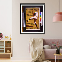 Pennsylvania vs. Georgetown base ball April 8th and 10th. Georgetown field. John E. Sheridan 05, Vintage Poster
