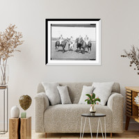 Historic Framed Print, Geo. Gould's Polo Team,  17-7/8" x 21-7/8"