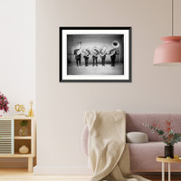 Historic Framed Print, Police tuba players - 2,  17-7/8" x 21-7/8"