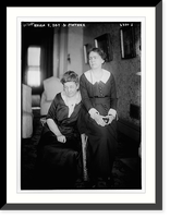 Helen F. Day with mother, Antique Print