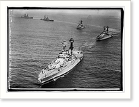Fleet leaving Los Angeles for Hawaii, Antique Poster