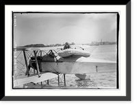 Historic Framed Print, Lt. Com. Byrd and "Air-Raft",  17-7/8" x 21-7/8"