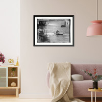 Historic Framed Print, Lt. Com. Byrd and "Air-Raft" - 2,  17-7/8" x 21-7/8"