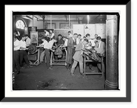 Historic Framed Print, Machine shop class,  17-7/8" x 21-7/8"