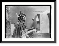 Female Indian telephone switchboard operator - "Helen of Many Glacier Hotel.", 26 June 1925 Classic, Vintage Wall Art