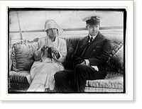 Historic Framed Print, Coolidges on MAYFLOWER,  17-7/8" x 21-7/8"