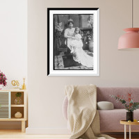 Historic Framed Print, Grand Duchess Cyril with daughter Princess Marie on her lap, Prof. Uhlenhuth.Prof. Uhlenhuth,  17-7/8" x 21-7/8"