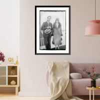 Historic Framed Print, Count B. Kuhn De Prorok & wife,  17-7/8" x 21-7/8"