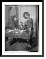 Historic Framed Print, Edw. Stanton, Mayor J.J. Walker, Chas. Kerrigan,  17-7/8" x 21-7/8"