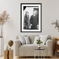 Historic Framed Print, Harry F. Guggenheim & wife,  17-7/8" x 21-7/8"