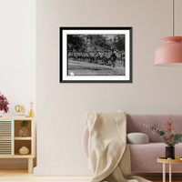 Historic Framed Print, Yale Battery,  17-7/8" x 21-7/8"