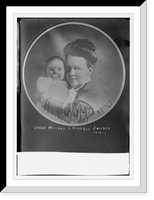 Historic Framed Print, Queen of Holland holding Princess Juliana, cameo portrait,  17-7/8" x 21-7/8"