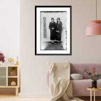 Historic Framed Print, Mrs. C. Del Oelrichs & Marjorie,  17-7/8" x 21-7/8"