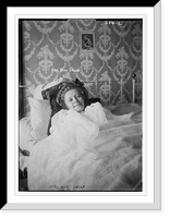 Historic Framed Print, Mrs. Ocey Snead, in bed,  17-7/8" x 21-7/8"