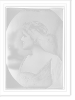 Historic Framed Print, Mrs. C.D. Gibson, cameo portrait,  17-7/8" x 21-7/8"