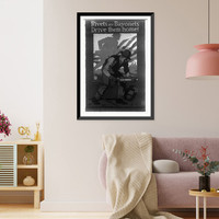 Rivets are bayonets - Drive them home!. J. E. Sheridan. Classic, Historic Print