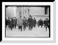 Historic Framed Print, Chas. W. Morse taken to tombs, crowd following, New York,  17-7/8" x 21-7/8"