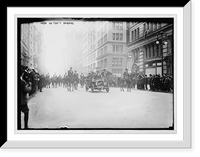 Historic Framed Print, Taft Parade, leading auto and equestrians, New York,  17-7/8" x 21-7/8"