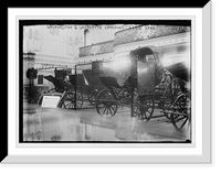 Historic Framed Print, Carriages of Washington and of Lafayette at horse show, also French sleigh,  17-7/8" x 21-7/8"