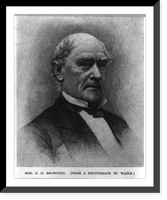 Historic Framed Print, Hon. O. H. Browning,  17-7/8" x 21-7/8"