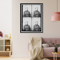 Historic Framed Print, J.E. Kenna M.C. W.VA. In Confederate Army in 1864 wounded - 1864 surrended at Shreveport La.,  17-7/8" x 21-7/8"